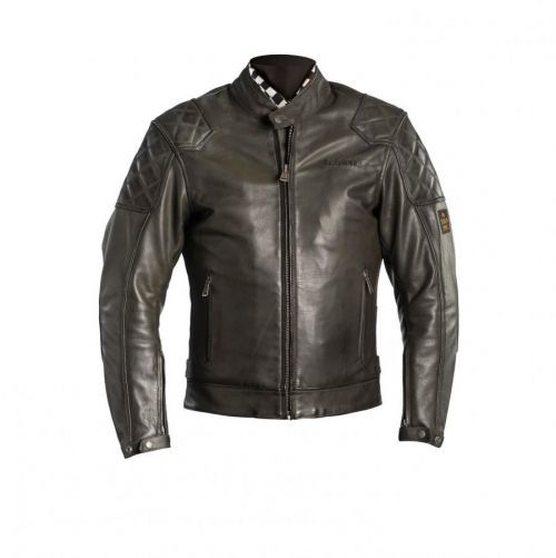 Helstons Scoty Natural Kaki Leather Motorcycle Jacket S