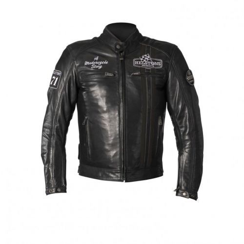 Helstons Indy Rag Black Black Leather Motorcycle Jacket S