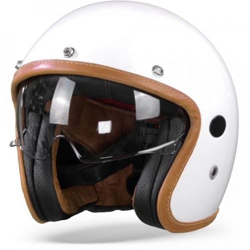 Helstons Naked Carbon Fiber Blanc Jet Helmet S