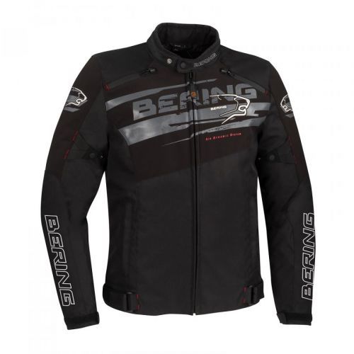 Bering Vikos Black Grey Textile Motorcycle Jacket S