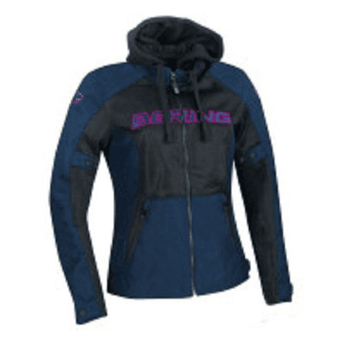 Bering Spirit Lady Black Blue Textile Motorcycle Jacket T0