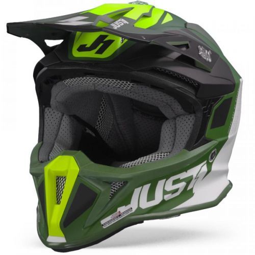 JUST1 J18 MIPS Pulsar Army Green Black Motocross Helmet XS