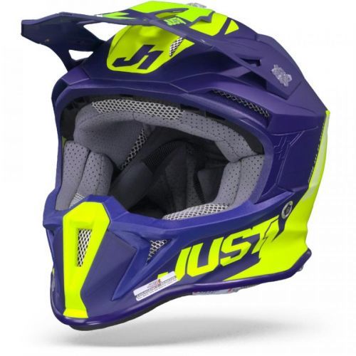 JUST1 J18 MIPS Pulsar Yellow Fluo Blue Motocross Helmet XS