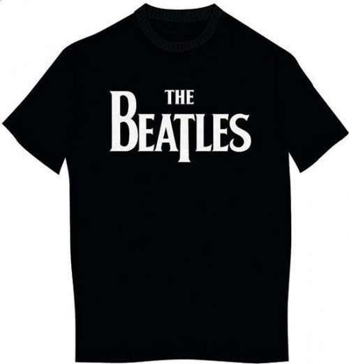 The Beatles Unisex Tee Drop T Logo Black (Retail Pack) S