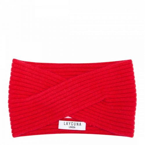 Red Cashmere Twist Headband