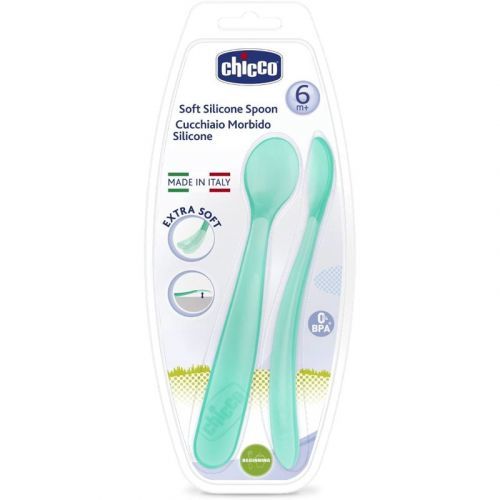 Chicco Soft Silicone spoon 6m+ Pink 2 pc