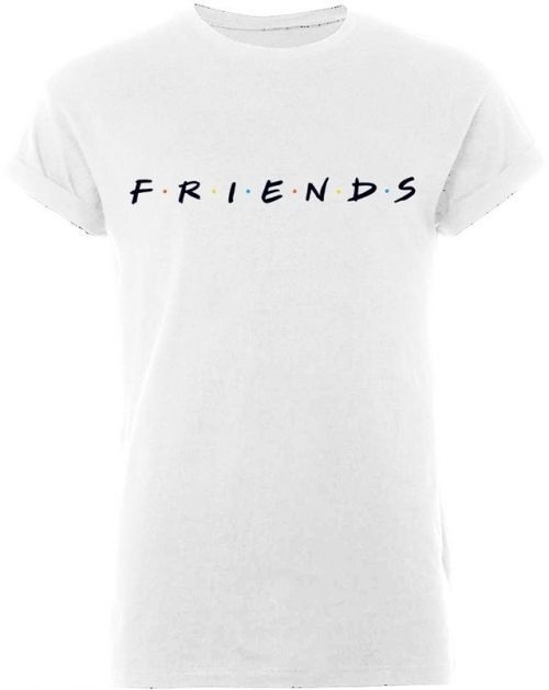 Friends Logo Rolled Sleeve T-Shirt L