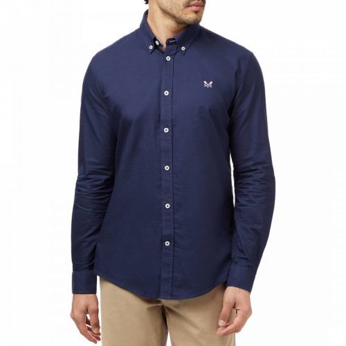 Navy Cotton Oxford Shirt