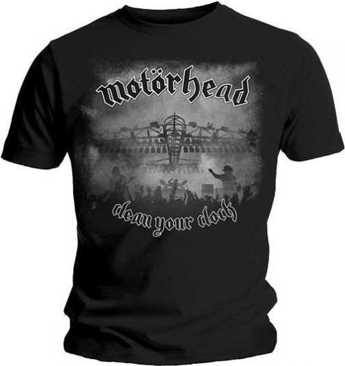 Motörhead Unisex Tee Clean Your Clock B&W (Back Print) L