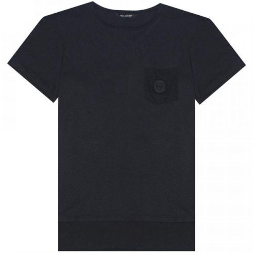 Pocket Logo T-shirt, BLACK / EXTRA SMALL