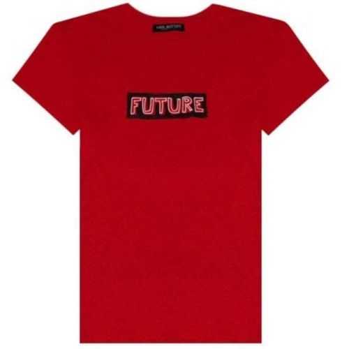 Future Print T-shirt, RED / EXTRA SMALL