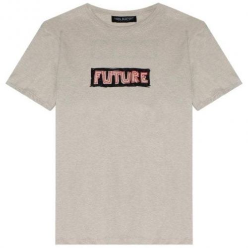 Future Print T-shirt, CREAM / EXTRA SMALL