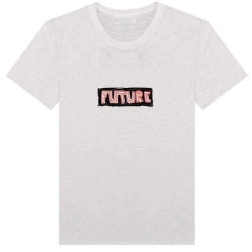 Future Print T-shirt, WHITE / EXTRA SMALL