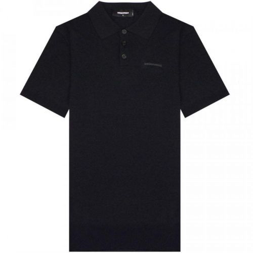 Dsquared2 Knitted Polo, BLACK / EXTRA SMALL