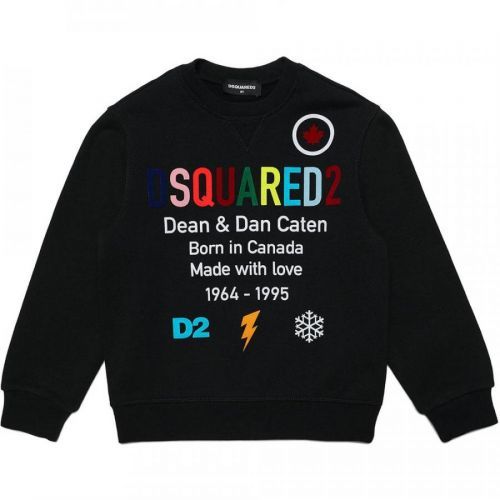 Dsquared2 - Kids Black logo-print cotton sweatshirt, 8Y