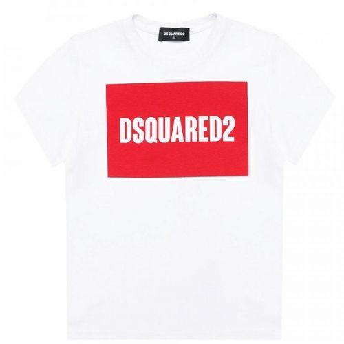 Dsquared2 - Kids White logo-print T-shirt, 4Y / WHITE