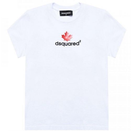 Dsquared2 Kids White logo-print cotton T-shirt, 4Y