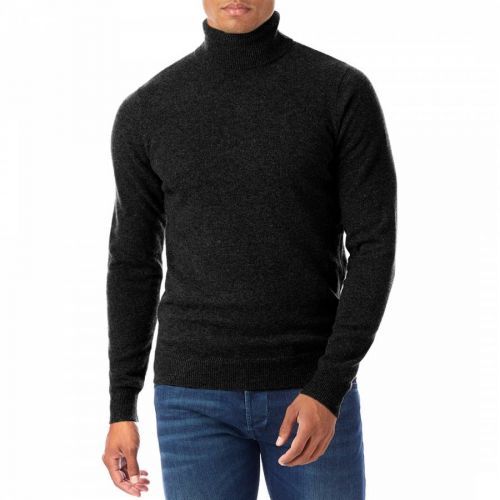 Black Roll Neck Cashmere Jumper