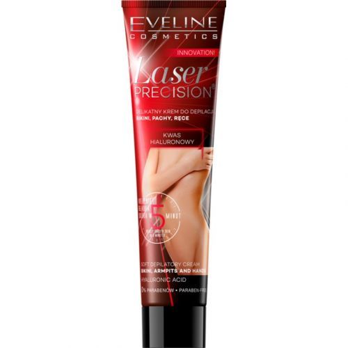 Eveline Cosmetics Laser Precision Hair Removal Cream for Arms, Armpits and Bikini Line For Dry and Sensitive Skin 125 ml