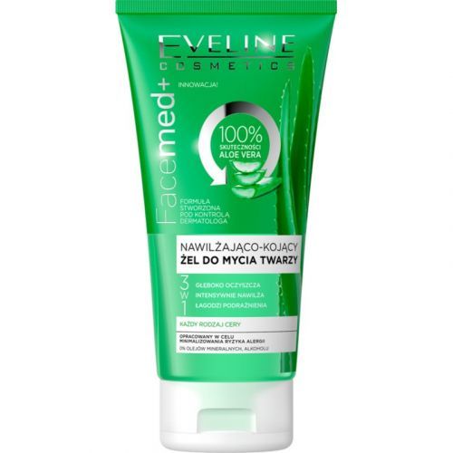 Eveline Cosmetics FaceMed+ Moisturizing Cleansing Gel With Aloe Vera 150 ml