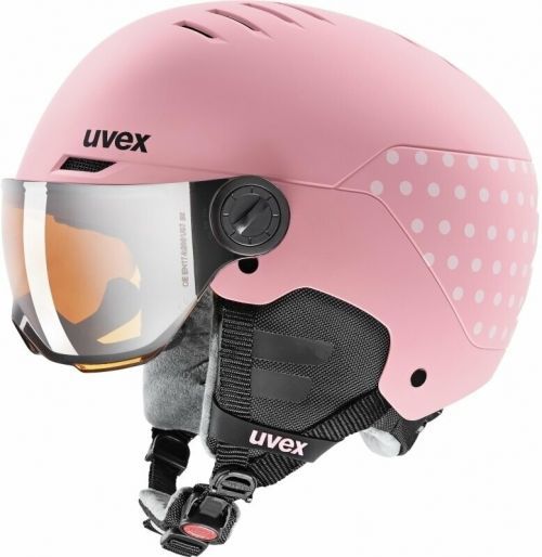 UVEX Rocket Junior Visor Pink Confetti Mat 54-58
