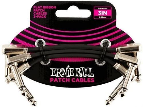 Ernie Ball 6220 3'' Flat Ribbon Patch Cable 3-Pack