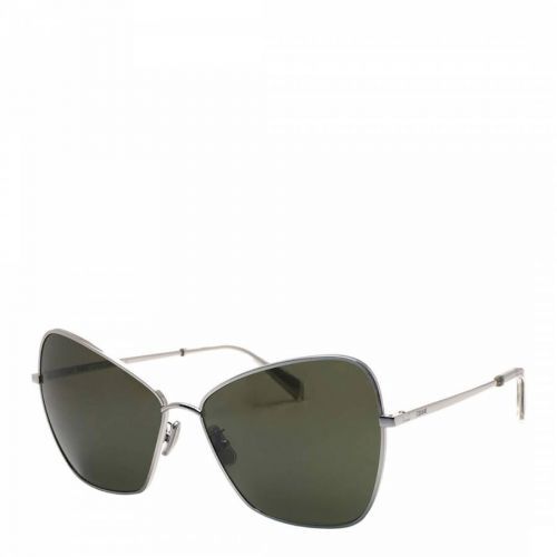 Women's Celine Silver/Green Sunglasses 64mm