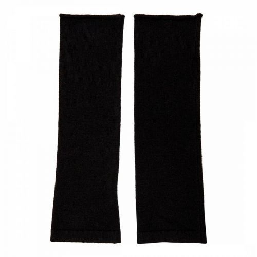 Black Cashmere Fingerless Gloves