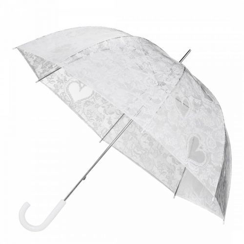 Transparent / White Lace Birdcage Umbrella