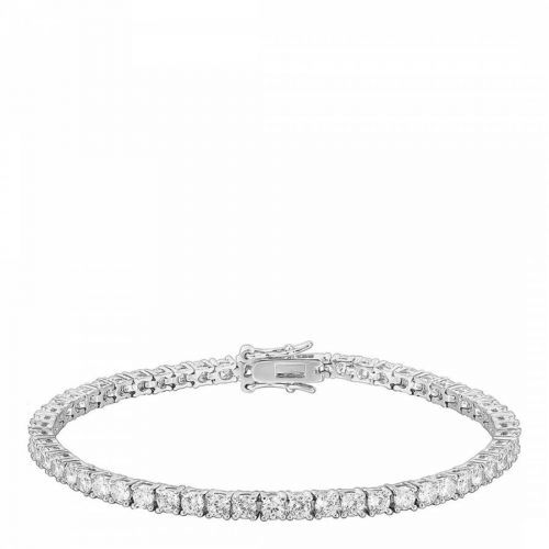 Silver Plated CZ Eternity Tennis Bracelet