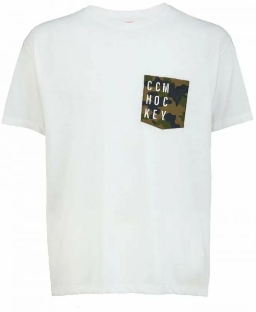 CCM Camo Pocket Shirt Short Sleeve Tee SR White M