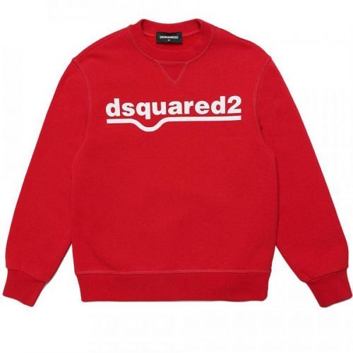 Dsquared2 Kids - Red logo-print sweatshirt, 4Y / RED