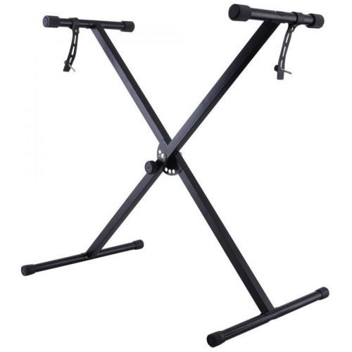 Double Braced X Frame Music Piano Keyboard Stand & Chair by Crystals® (Single Braced Stand)