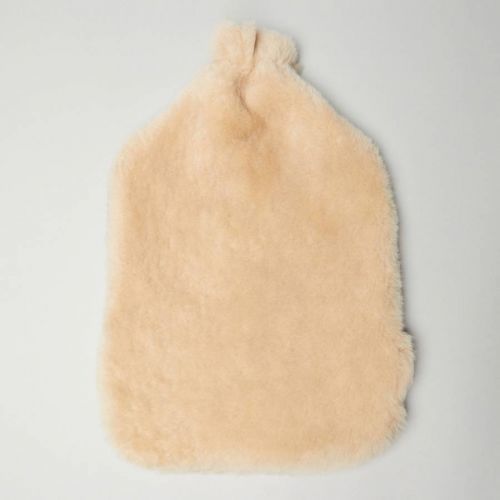 Cream Shearling Hot Water Bottle Cover