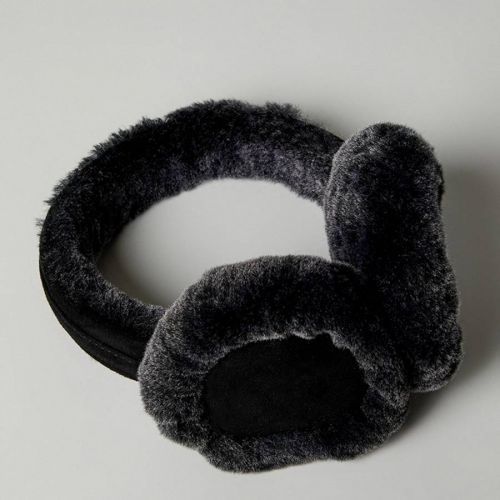 Black Shearling Earmuffs