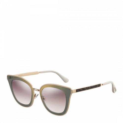 Women's Gold and Brown Jimmy Choo Sunglasses 49mm