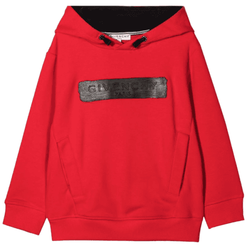 Givenchy Boys Logo Embossed Hoodie Red, 4 Years / Red