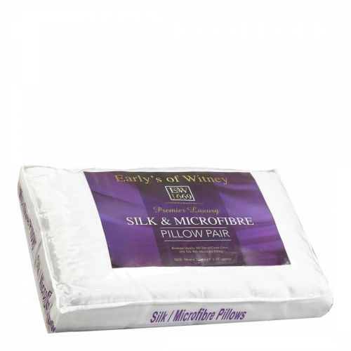 Silk Microfibre Pair of Pillows