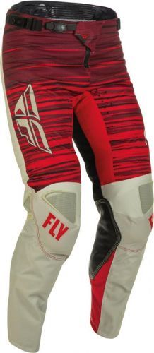 FLY Racing Kinetic Wave Pants Light Grey Red 28