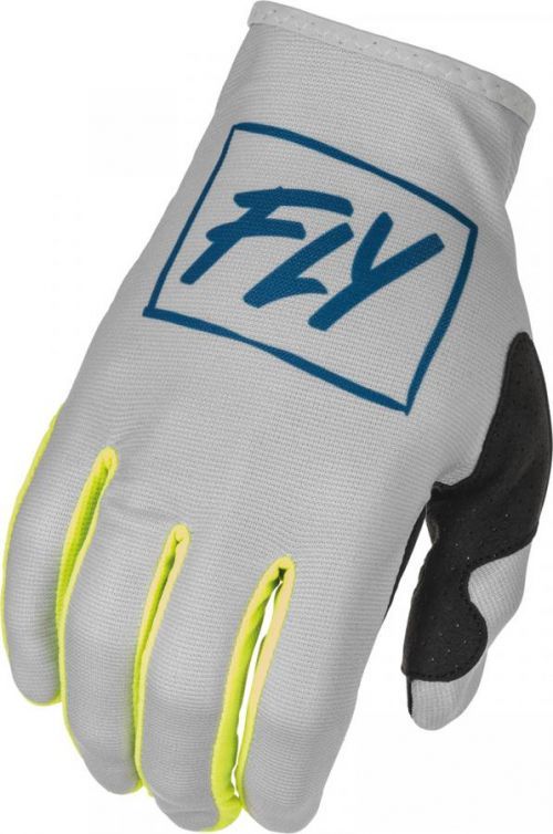 FLY Racing Lite Gloves Grey Teal Hi-Vis S
