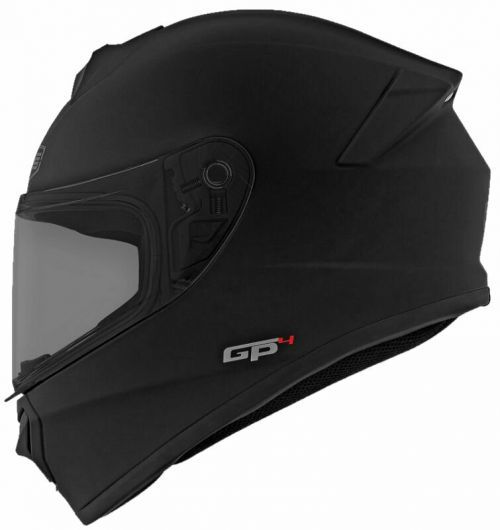 CMS GP4 Plain Black Matt L Helmet