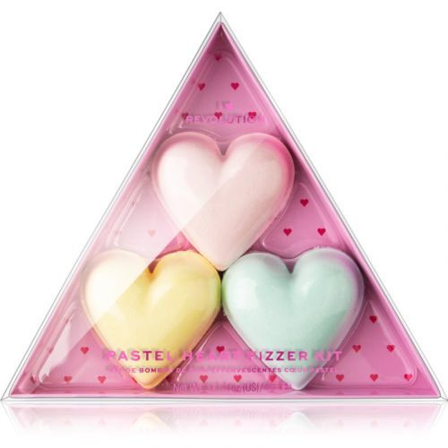 I Heart Revolution Fizzer Kit Pastel Heart Set (for Bath) for Women