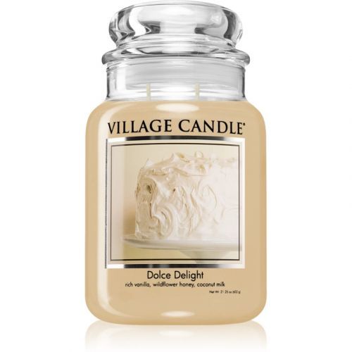 Village Candle Dolce Delight scented candle (Glass Lid) 602 g