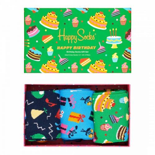 Multi 3-Pack Happy Birthday Socks Gift Set