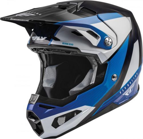 FLY Racing Formula Carbon Prime Helmet Blue White Blue Carbon S