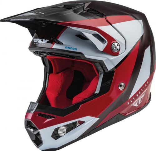 FLY Racing Formula Carbon Prime Helmet Red White Red Carbon S