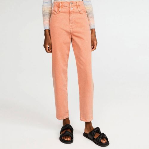Coral Papillote Cotton Jeans
