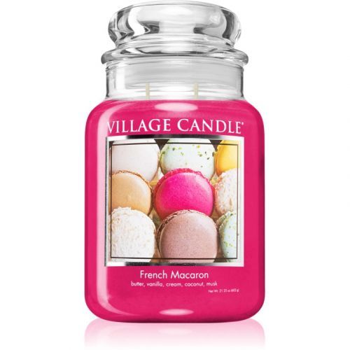 Village Candle French Macaroon scented candle (Glass Lid) 602 g
