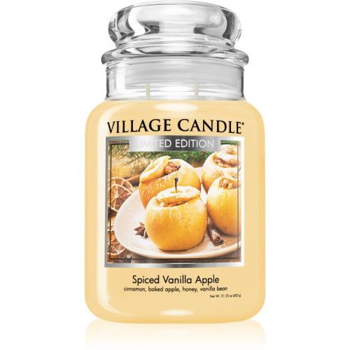 Village Candle Spiced Vanilla Apple scented candle (Glass Lid) 602 cm