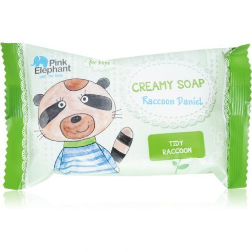 Pink Elephant Boys Bar Soap for Kids Raccoon Daniel 90 g